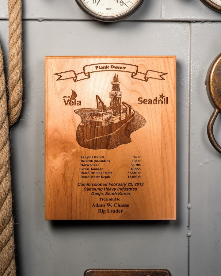 Plank Owner Wood Plaque
