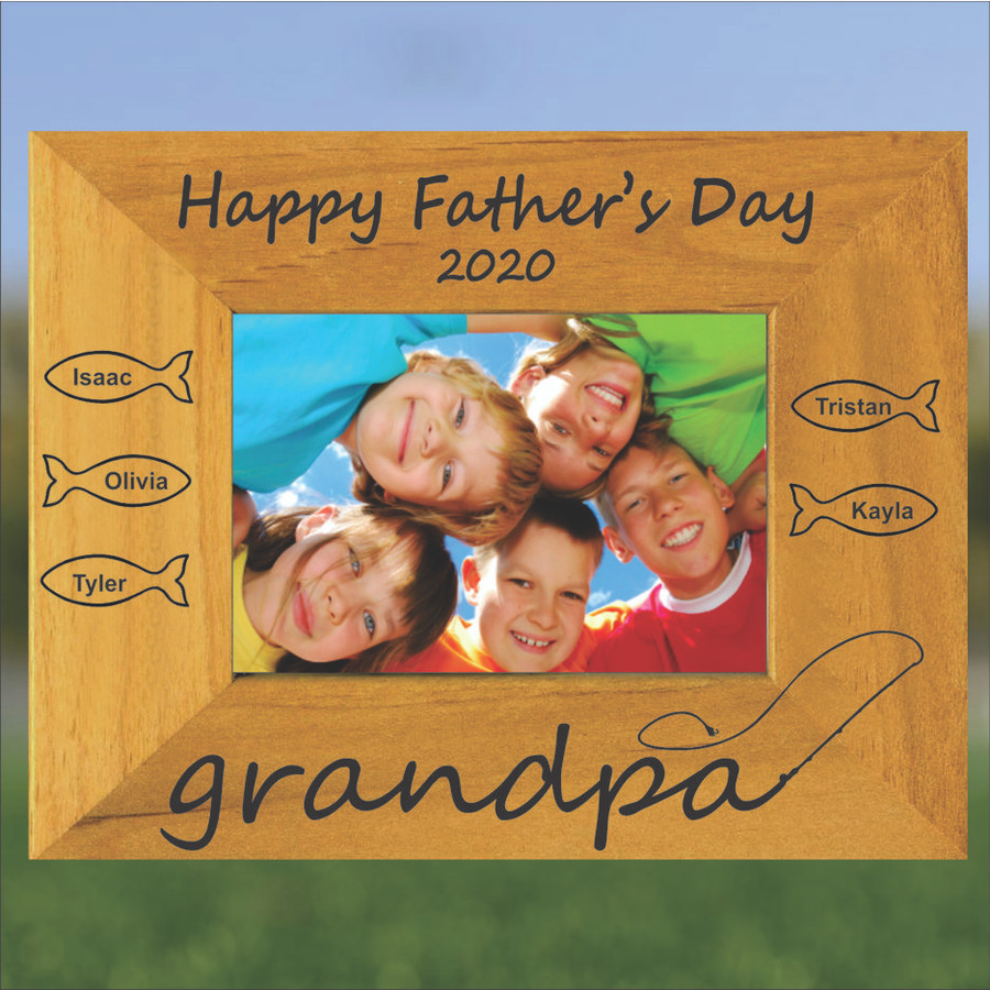 Grandpa's Catch Personalized Picture Frame - Father's Day, Any Occasion