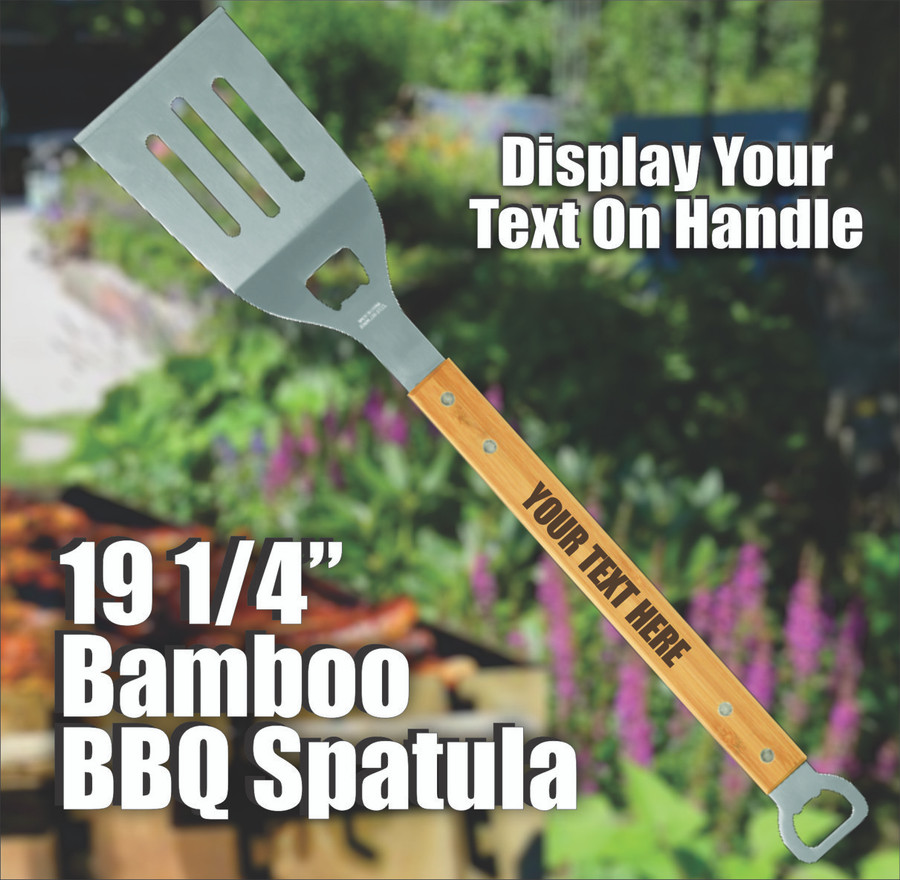 ersonalized Bamboo BBQ Spatula with Bottle Opener ersonalized Bamboo BBQ Spatula with Bottle Opener