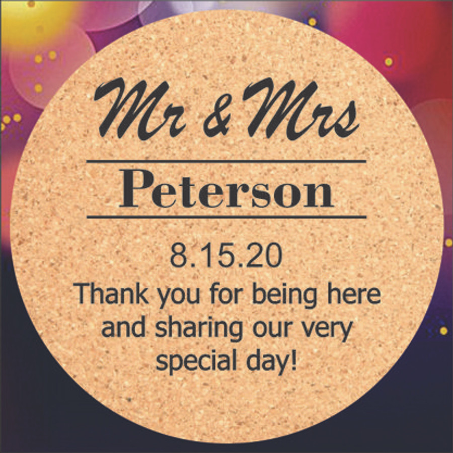 Mr. & Mrs. Wedding Favor Coasters