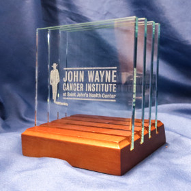 Personalized Square Glass Coasters Set  for John Wayne Cancer Institute 