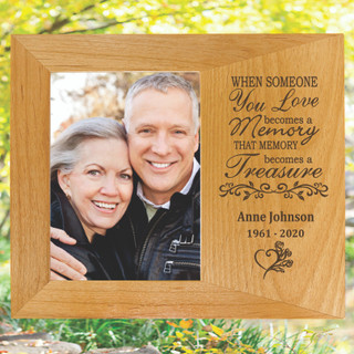 Memory Becomes Treasure Memorial Personalized Photo Circle Ornament