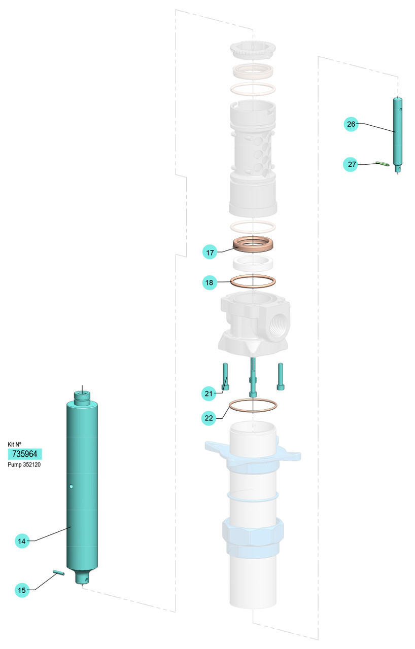 Fluid Plunger Kit for use with 352120 Pump