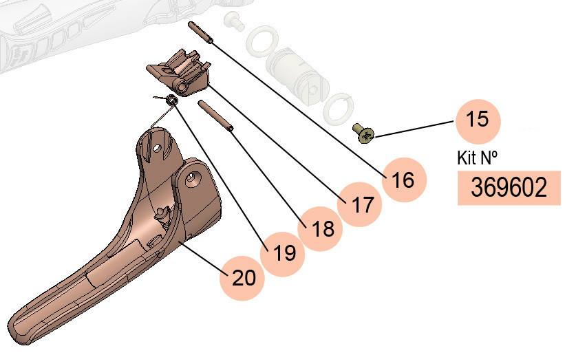 Trigger with Lock Kit for use with PA40/EC30 Oil Control Gun