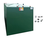 1350 Litres Totally Enclosed Bunded Steel Oil/Waste Oil Tank (1930 x 710 x 1250mm) c/w Tank Fitting Kit