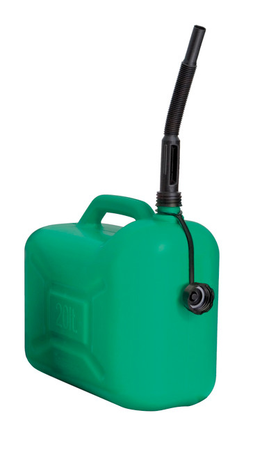 Green Plastic Fuel Can for Fuel/Diesel - 20 Litre Capacity (U.N. Approved)