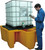 Single IBC Storage Pallet with Integrated Dispenser - Yellow Base/Black Deck - 1120 litre spill capacity