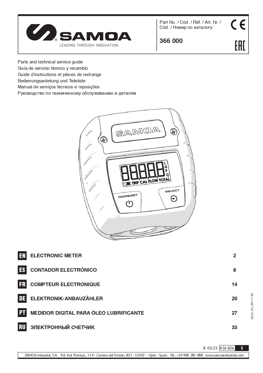 366000 - Product Manual