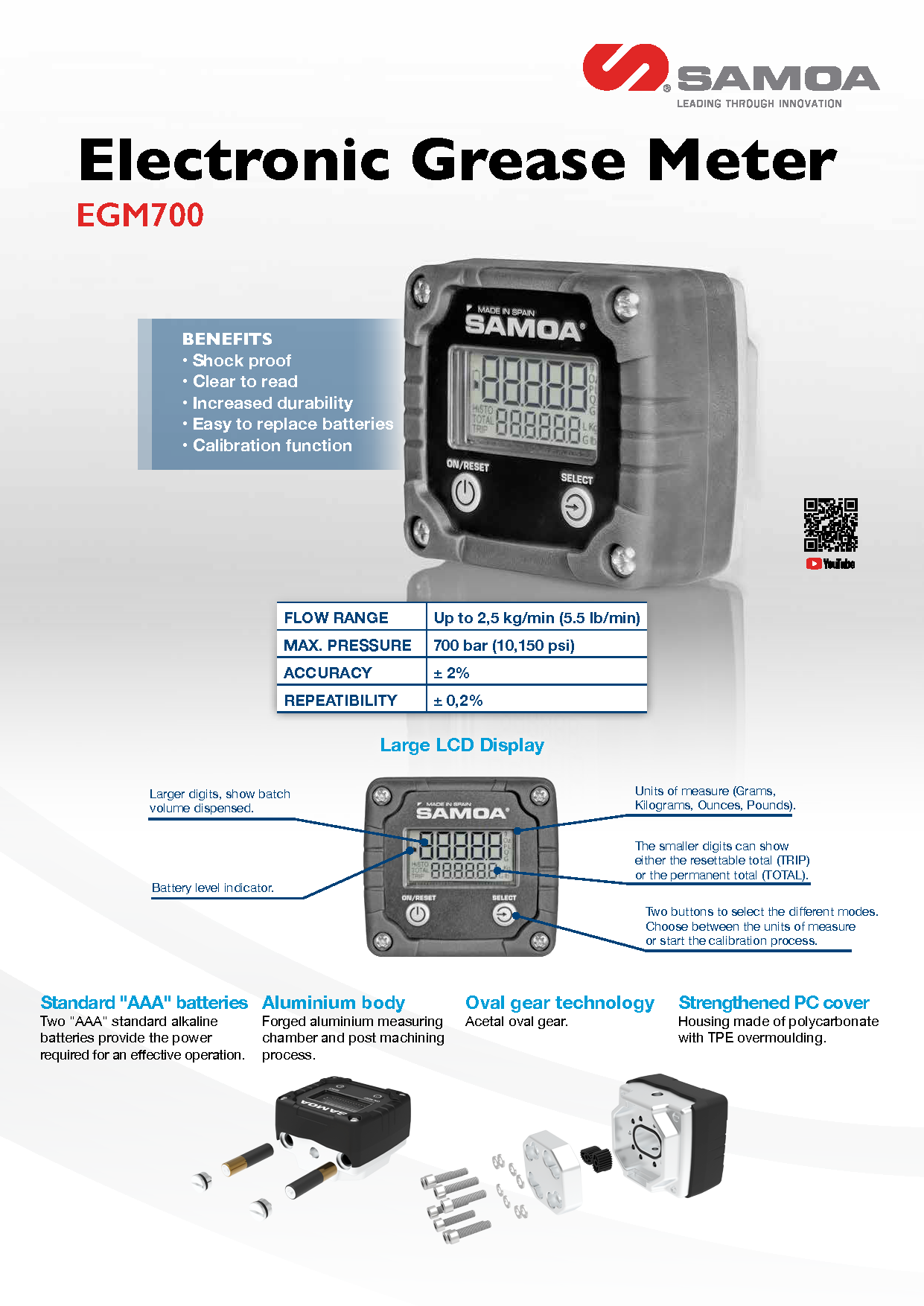 411110 - SAMOA EGM700 Electronic Grease Meter