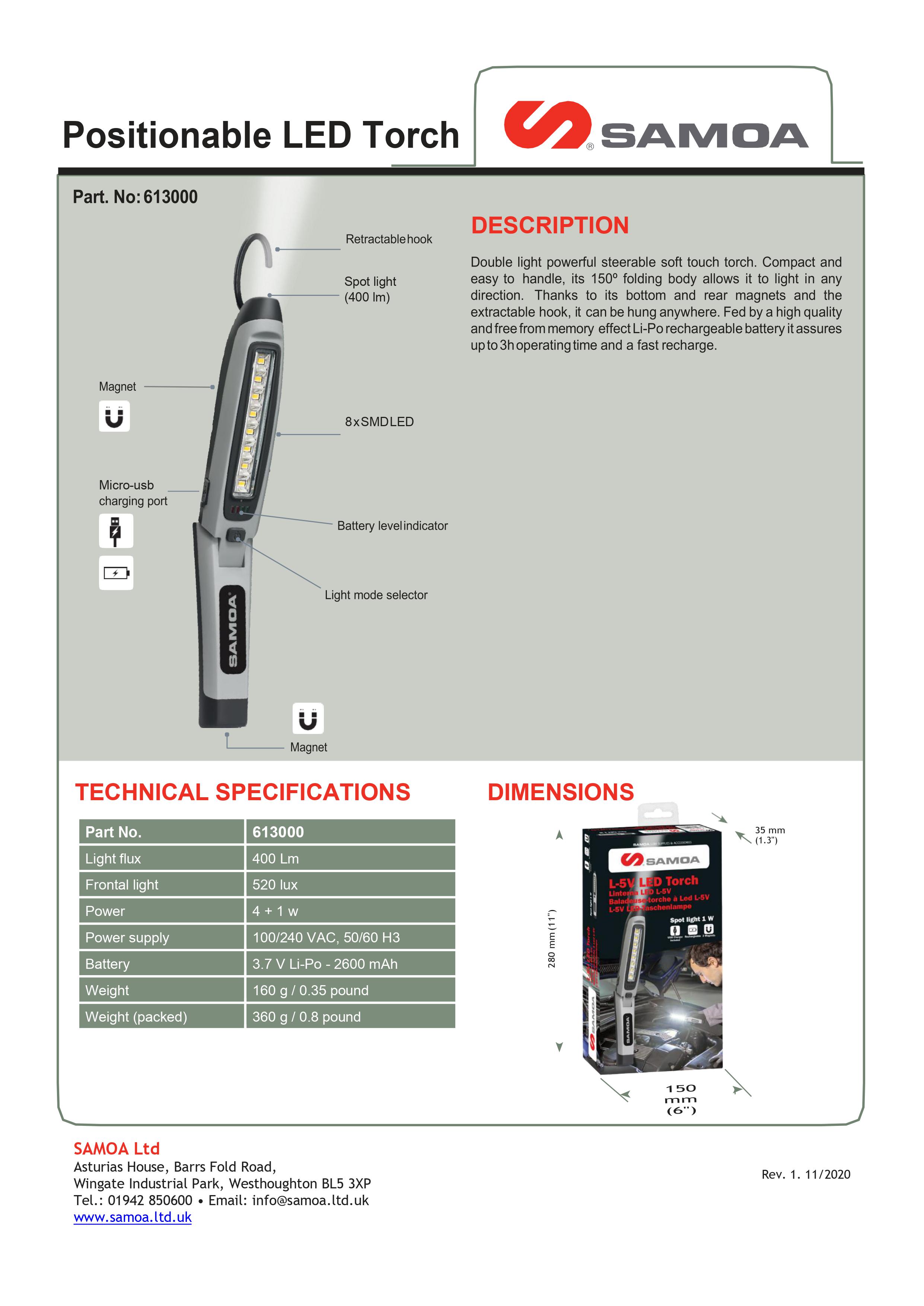 613000 SAMOA LED Torch