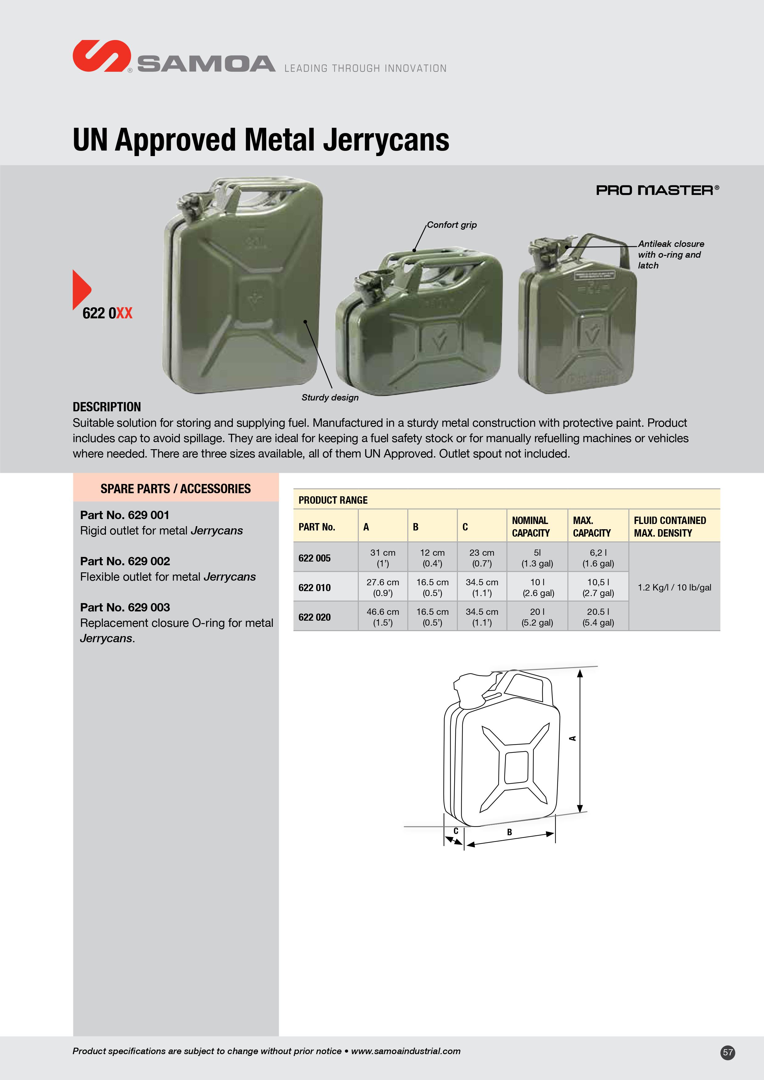 6220XX Steel Jerrycans