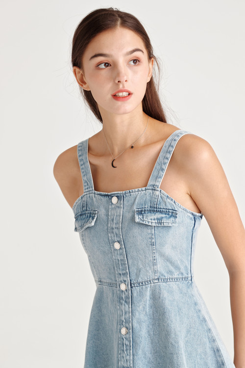 Denim Fit&Flare Dress