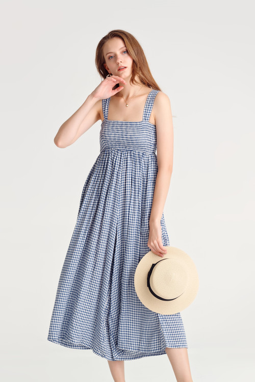 Smocked Wide Leg Jumpsuit