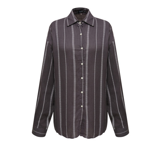 Linen like Stripe Shirt