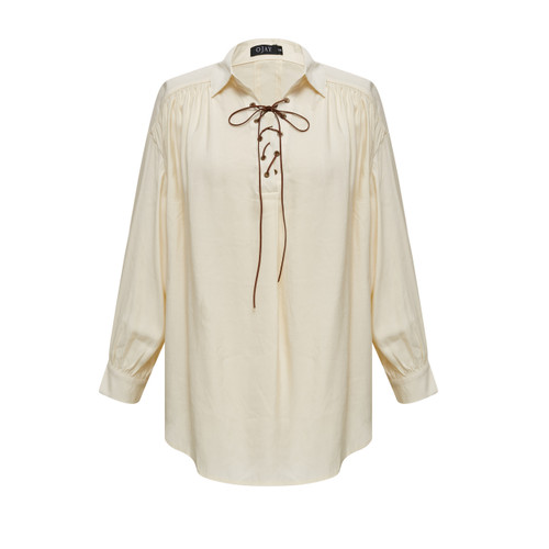 Loose-Fit Lace-up Shirt