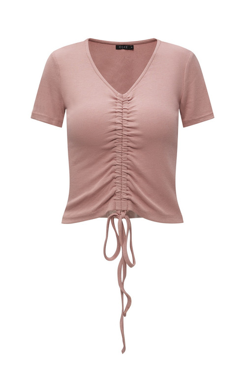 Short Sleeve String Top And Pants Set Short Sleeve String Top And Pants Set