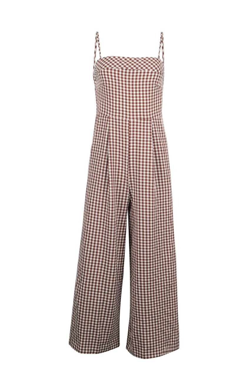 Gingham Singlet Jumpsuit - OJAY