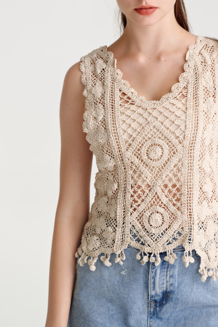 crochet sleeveless top