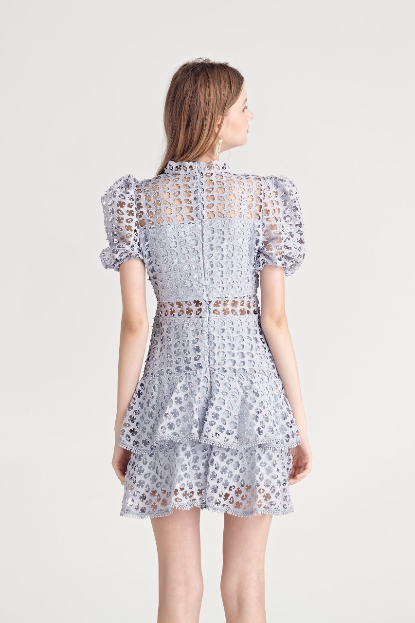 Lace Layered-Hem Dress - OJAY Lace Layered-Hem Dress - OJAY