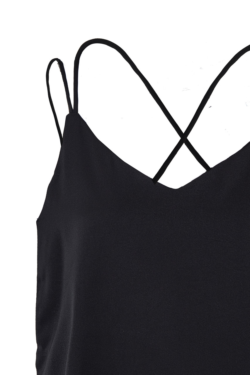 BACK CROSS RIB CAMISOLE＆BEADS CAMISOLE Cross Back Cami - Charcoal Washed Rib – JOAH BROWN®
