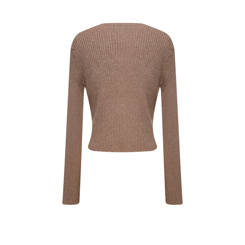 big button short cardigan