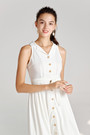Sleeveless Shirt Dress