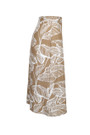 Leaf Print Slim Skirt