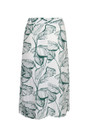 Leaf Print Slim Skirt