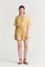 Solid Shirt Playsuit
