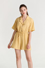 Solid Shirt Playsuit