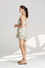 Flower Print Frilled Mini Dress