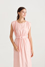 Wide Shoulder Belted Dress