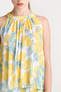 Halter Neck Tropical Print Cami Top