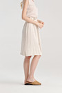 Linen like Front Slit Skirt