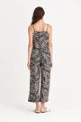 Leaf Print Wide Leg Pants