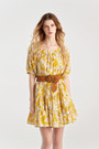 Print Frilled-Hem Dress
