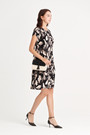 Leaf Print Pleats Dress