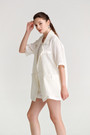 Linen like Shorts and Blazer - Set