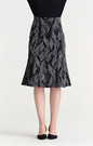 Drawing Print Flare Skirt