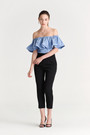 Off-Shoulder Wire-Frill Top