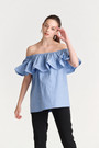 Off-Shoulder Wire-Frill Top