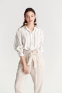 Linen like Stripe Shirt