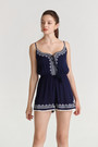 Embroidery Cami Playsuit