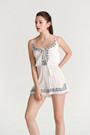 Embroidery Cami Playsuit