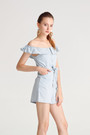 Denim Off-Shoulder Playsuit