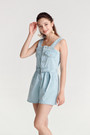 Denim Pinafore Playsuit