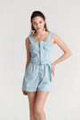 Denim Pinafore Playsuit
