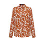 Leaf Print Loose-Fit Shirt