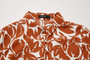 Leaf Print Loose-Fit Shirt