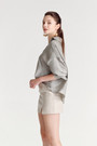 Front-Twist Oversize Shirt